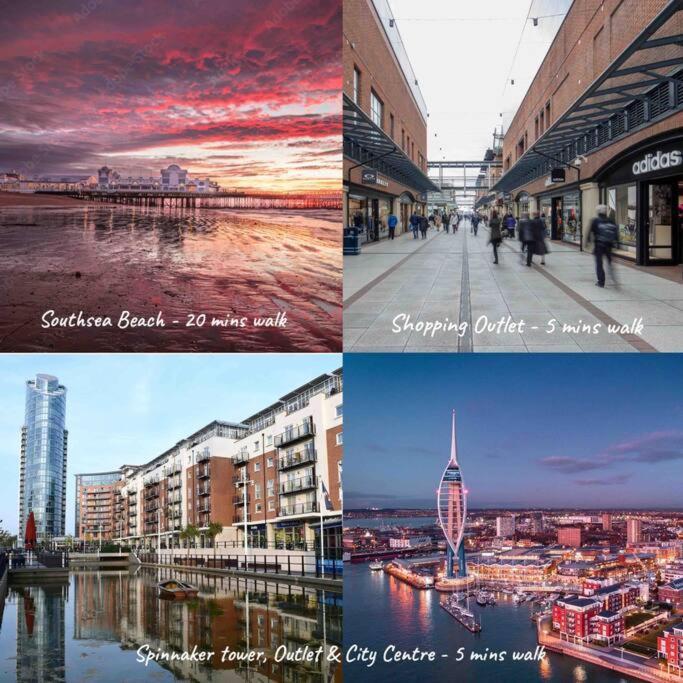 The Minimalist - Entire 1 Bed Flat Near Gunwharf Quays, Ground Floor Flat Private Entrance Appartement